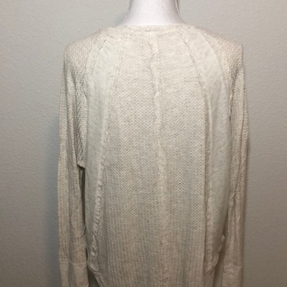 NEW! FREE PEOPLE thermal top - oatmeal heather - Picture 7 of 12
